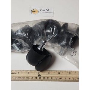 CASTER office Gaming Chair wheel  swivel  stem set 5  black   2. 25"